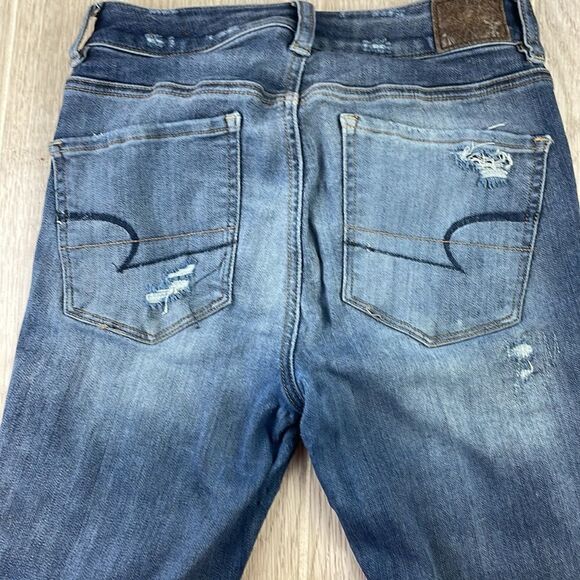 American Eagle Outfitters. Factory distressed/destroyed skinny denim jeans - Picture 5 of 10